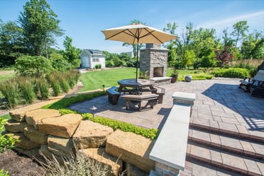 Completed landscaping project