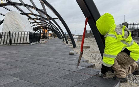 Submarine install - paver measuring